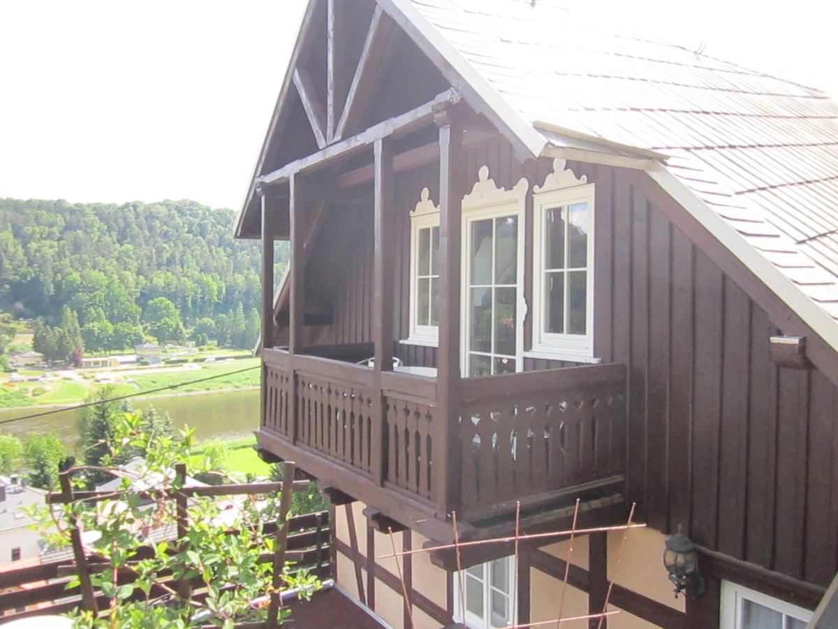 Wehlener Landhaus In Stadt Wehlen, Saechsische Schweiz Apartment Bagian luar foto